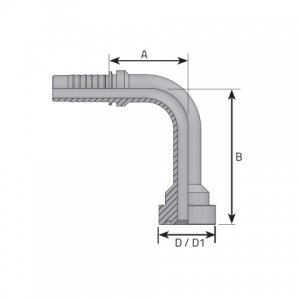 SUPERCAT flange 90° LD. (F90S LD)